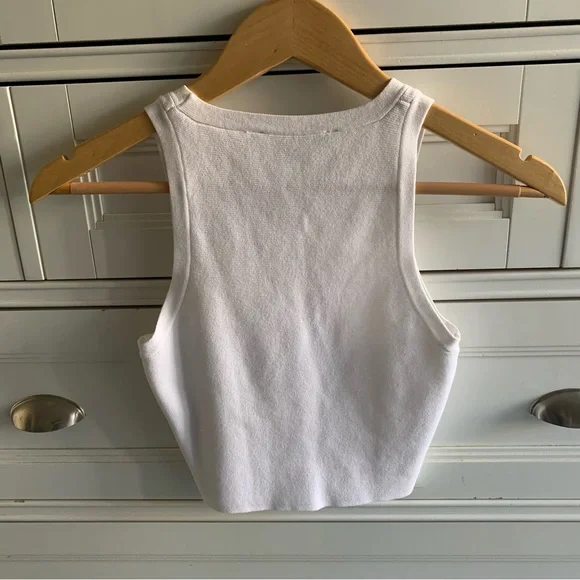 Zara White Crop Top Blouse - Picture 3 of 3